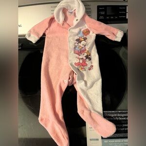 Vintage Disney Pink and White Kids One Piece